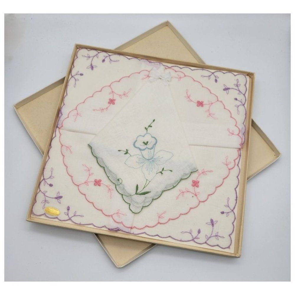 Vintage Deadstock Handkerchief Set of Three